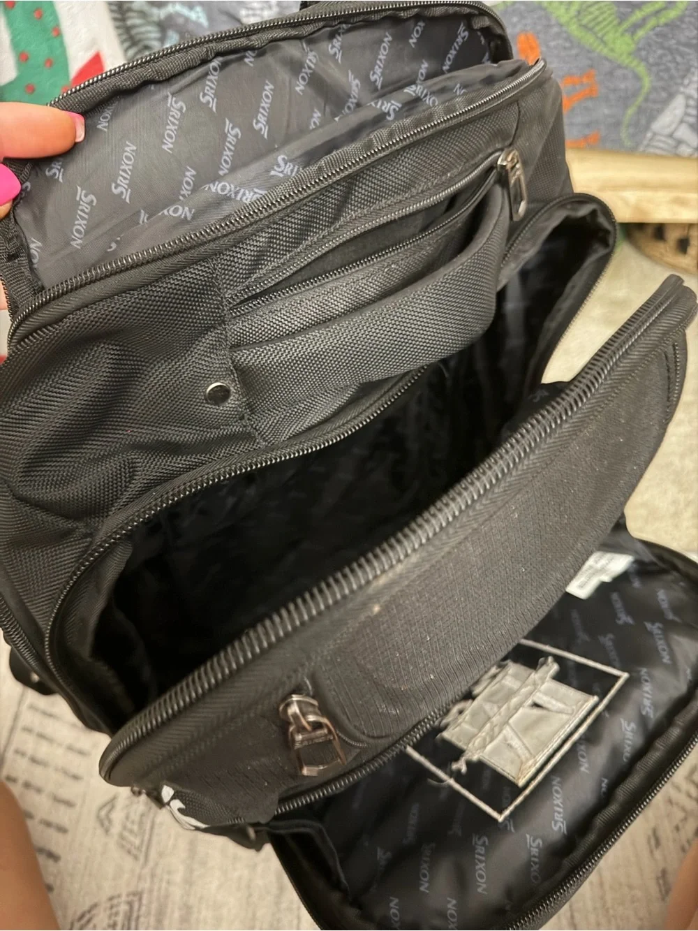 Black Men’s Srixon Golf/Laptop Backpack with Red Accent